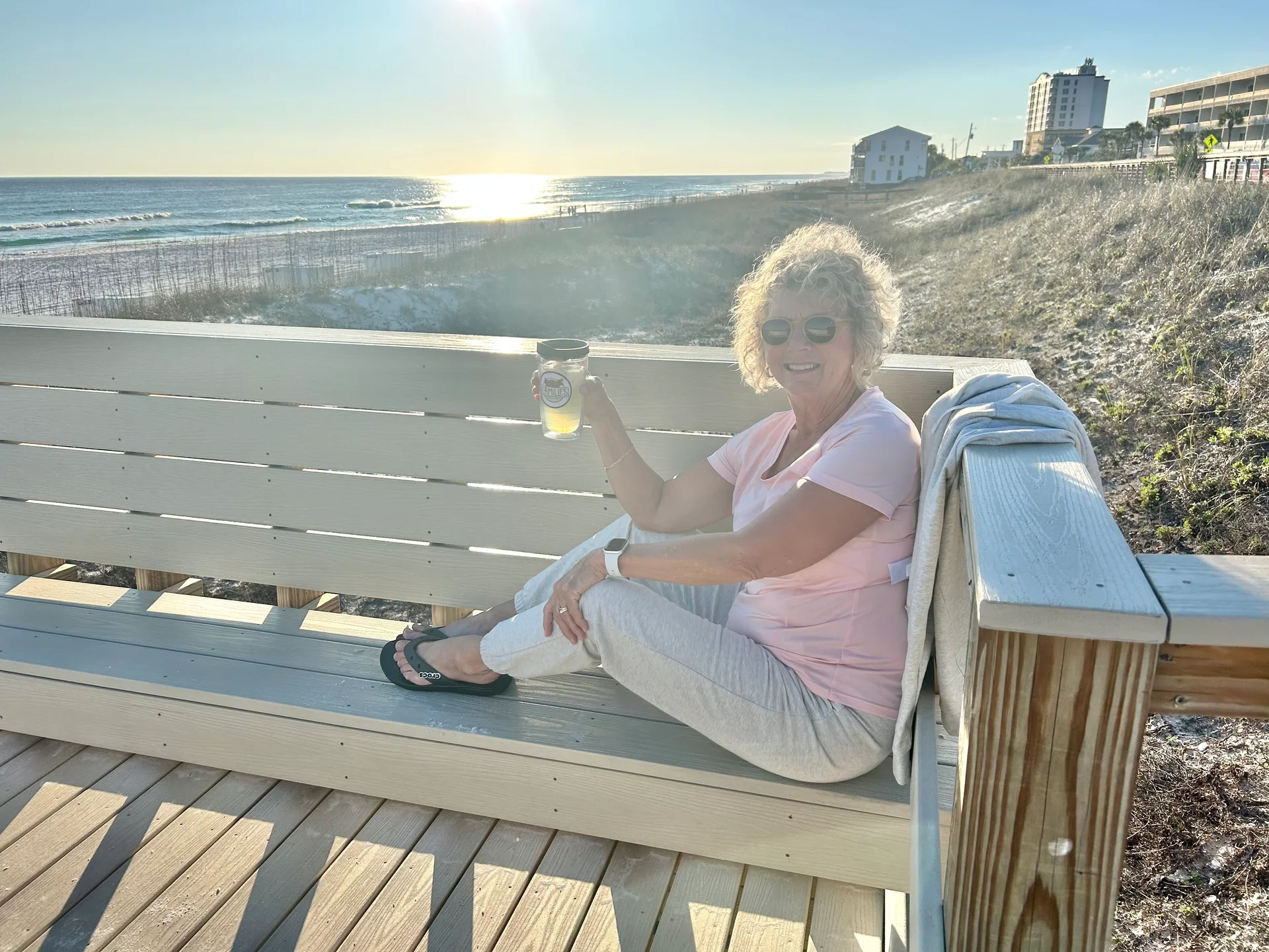 Sunset at the ramp seating