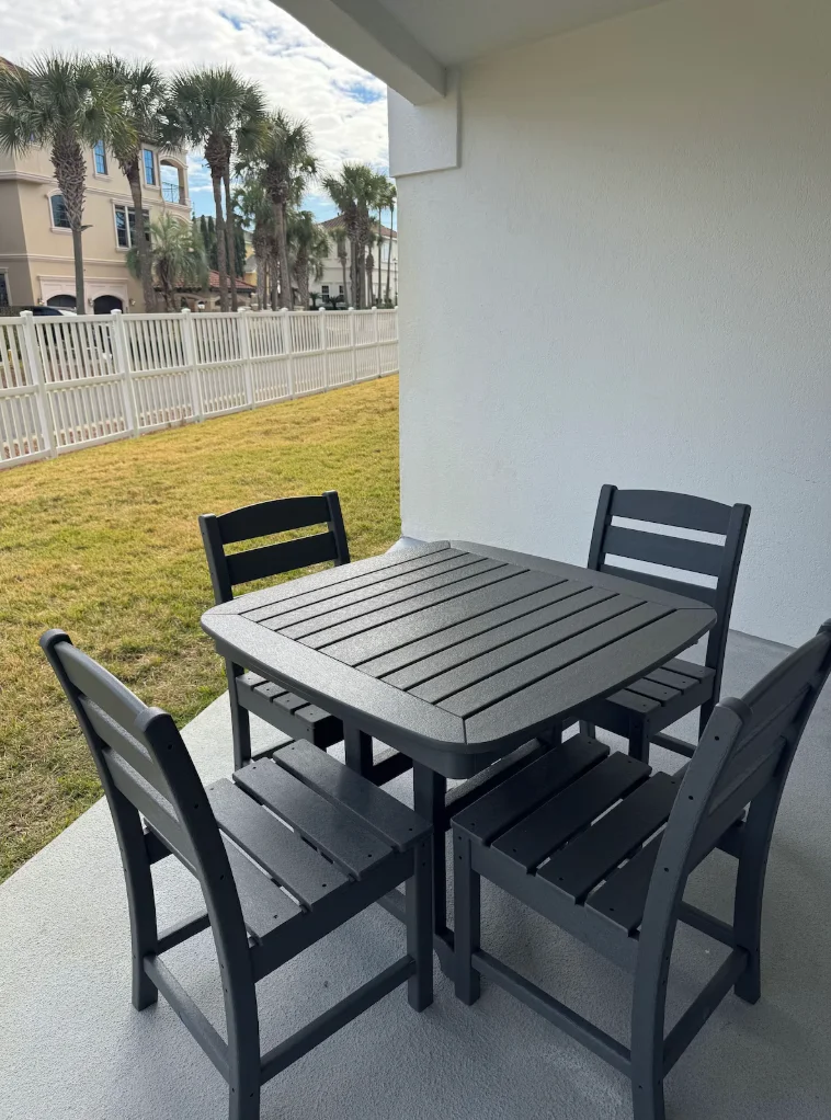 Sit back and relax on our patio that seats 4 at the table and an additional 2 chairs not pictured here