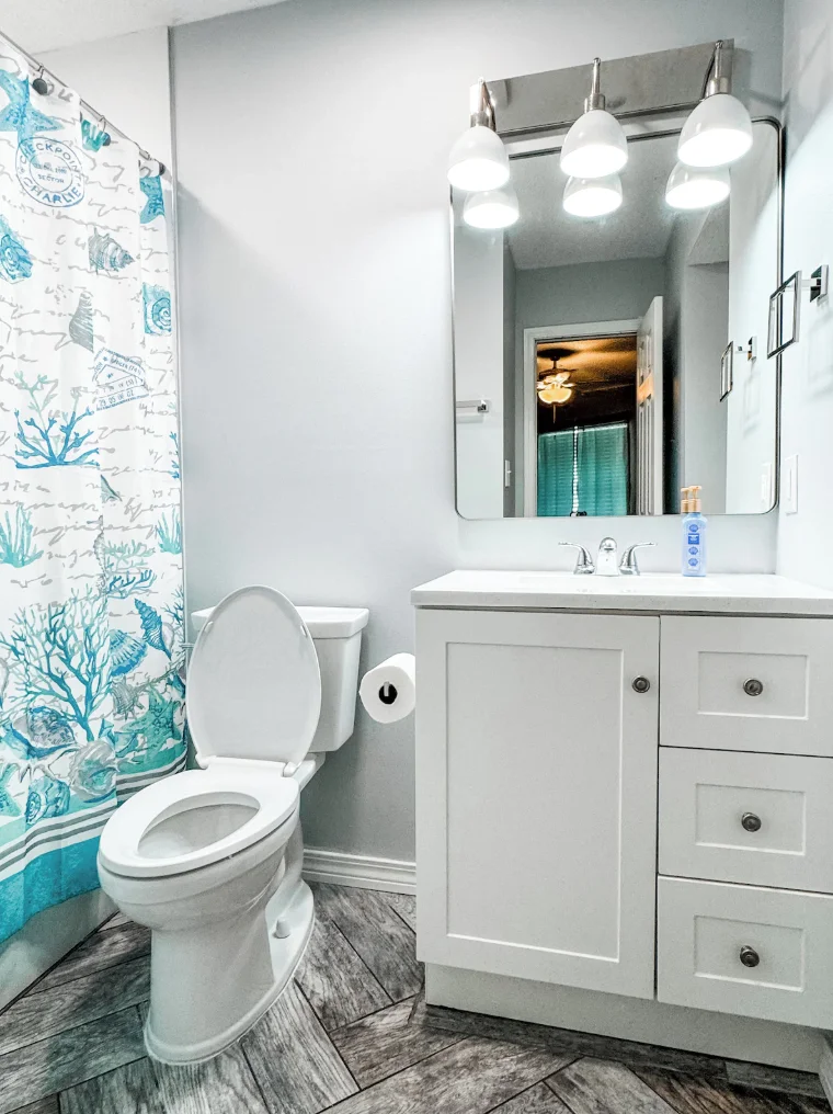 Guest bathroom, also recently renovated as of November 2025.