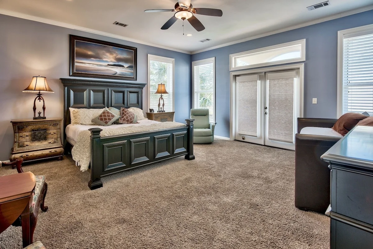 One of the large Master Bedrooms with attached bath