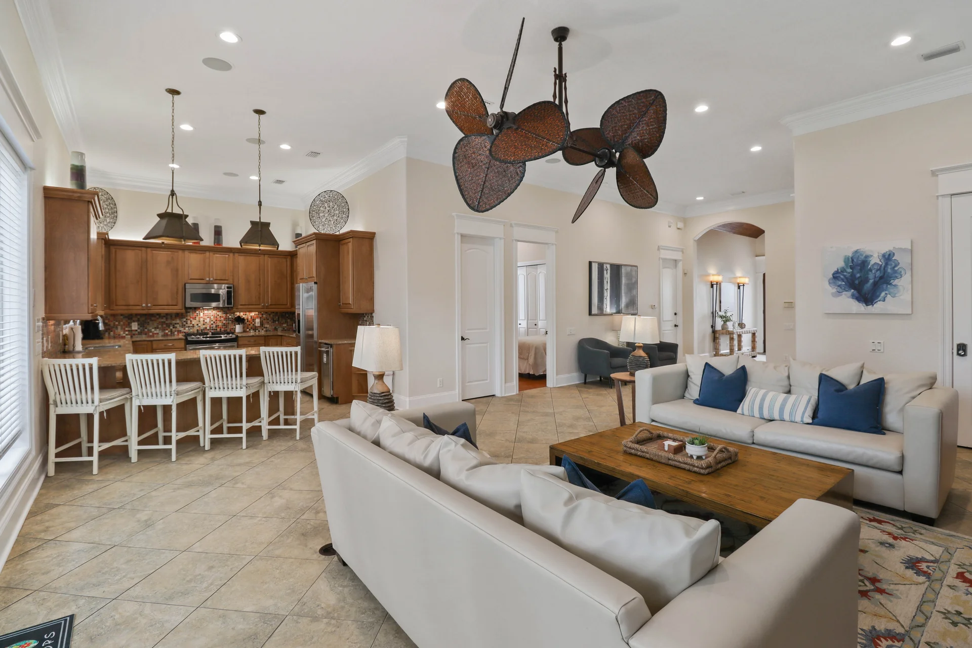 Spacious floor plan. First floor with fully equipped kitchen and living area