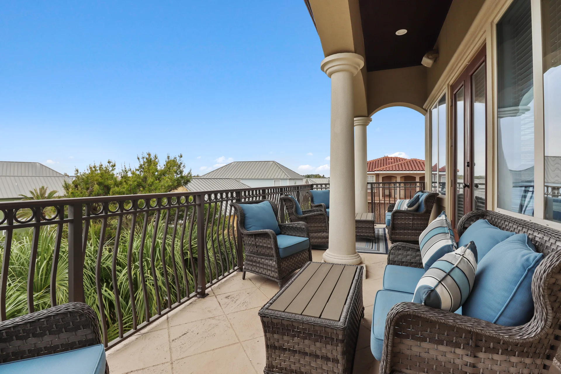 Plenty of comfortable seating on balconies