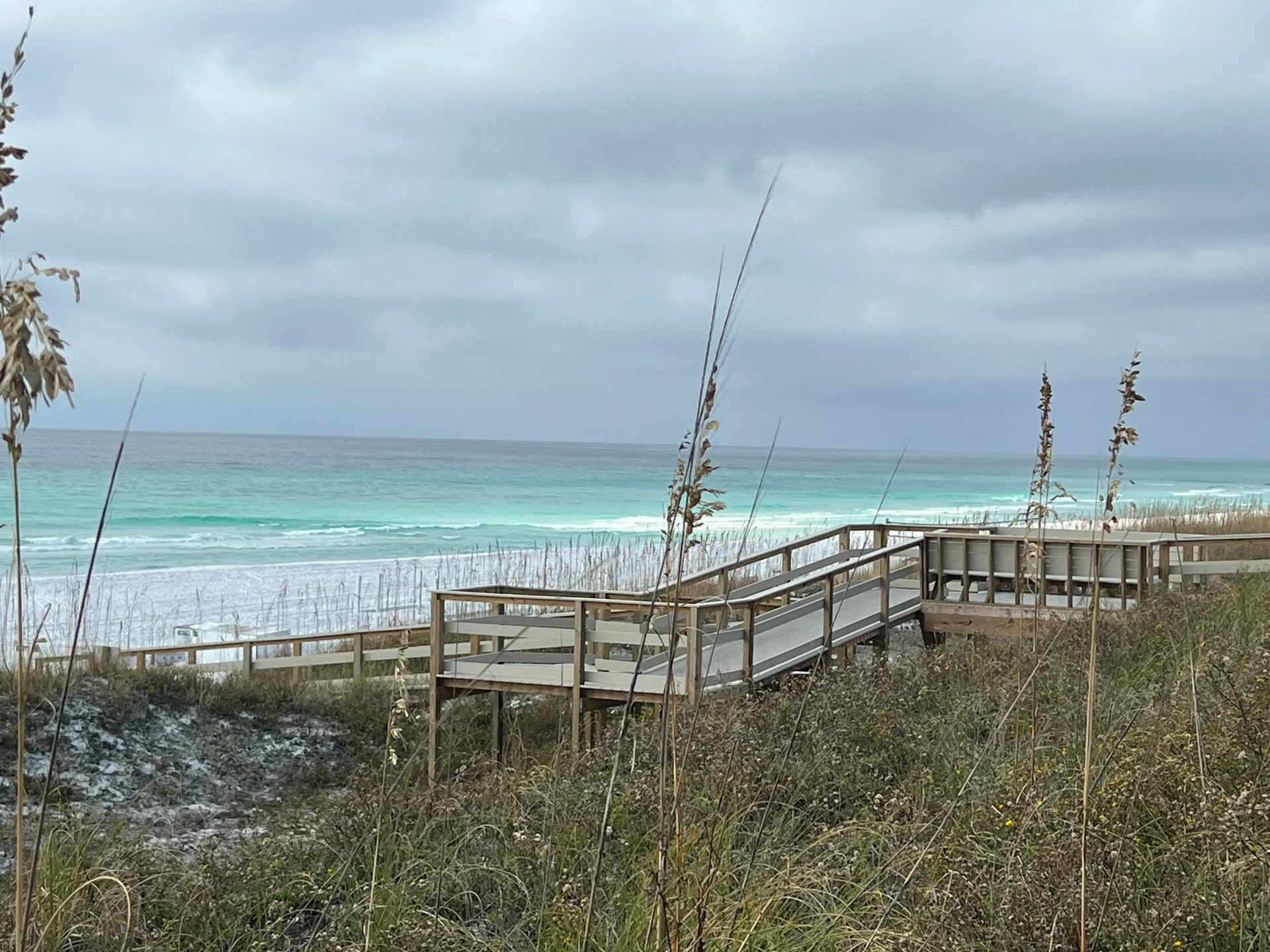 Our new beach ramp on a beautiful cloudy day 