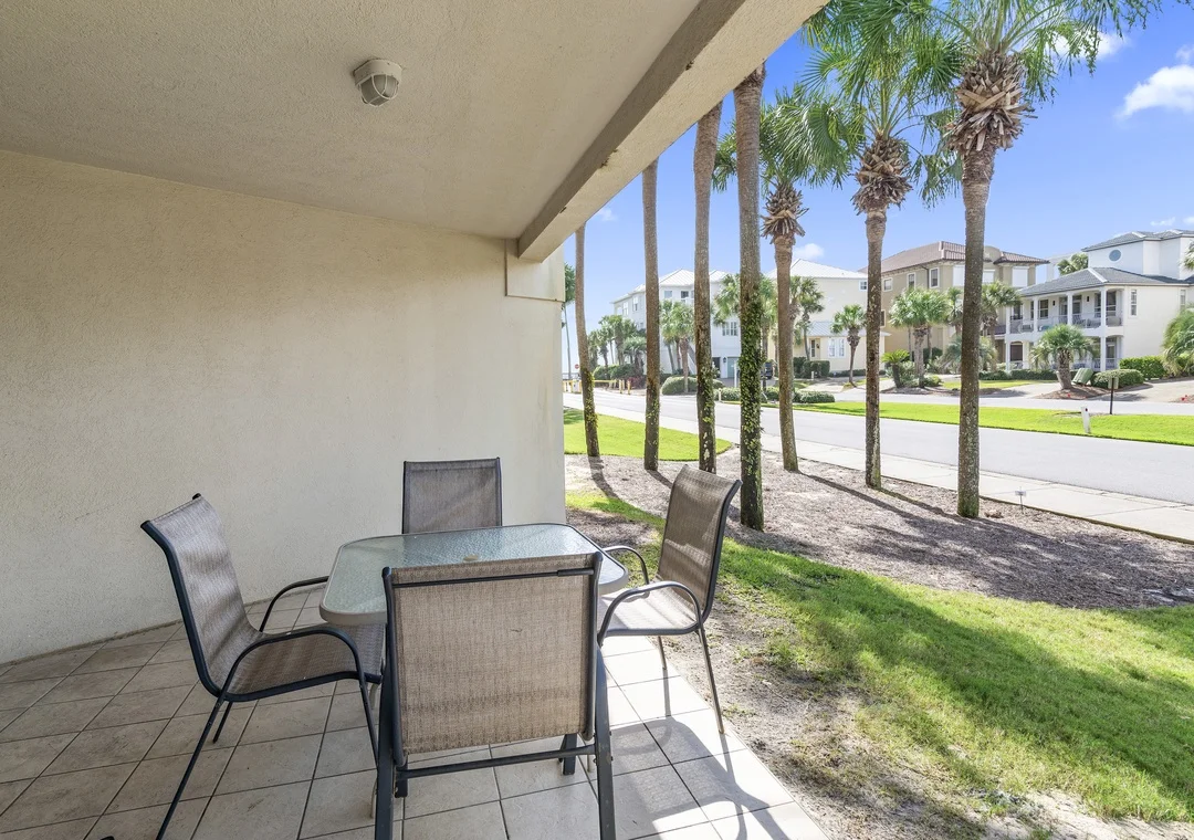 Patio and walkway to the beach