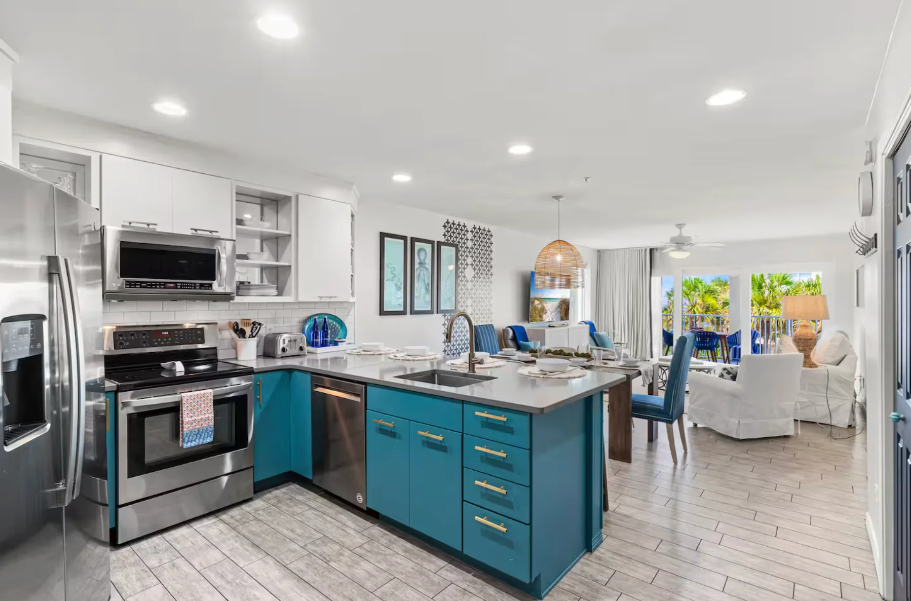 Fully stocked kitchen with everything we could think of for your enjoyment while cooking your favorite meal!